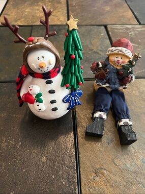 Vintage Cute Snowmen Holiday Decorations- EUC